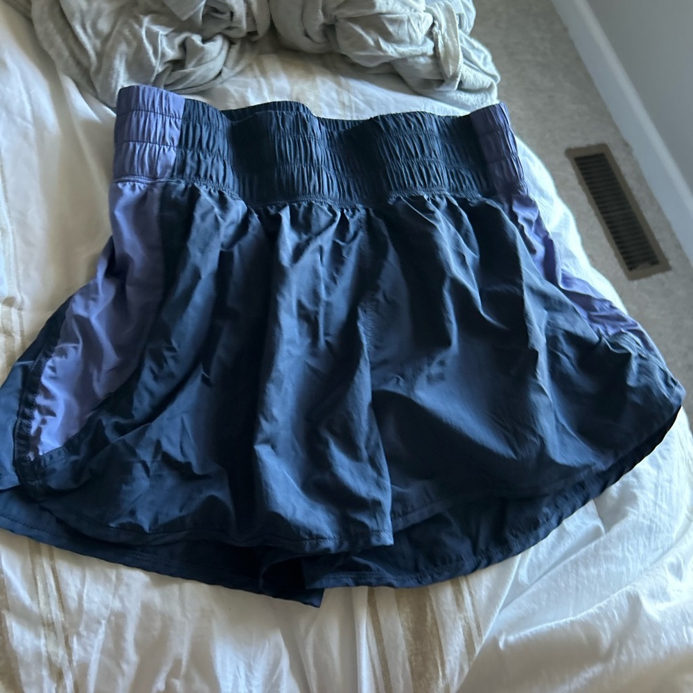 Yogalicious Navy and Lavender Athletic Shorts